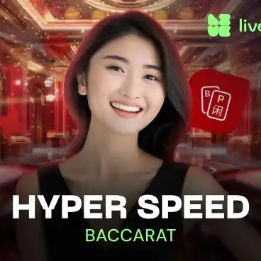 Hyper Speed Baccarat online game logo by Evolution on monro-at.at
