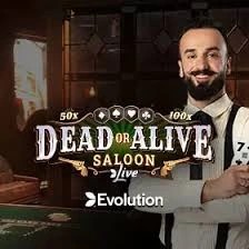Live Dealer logo of Dead or Alive: Saloon from Evolution at Monro Casino